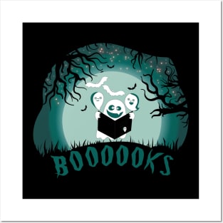 Ghost Book Reading books lover Halloween funny gifts Posters and Art